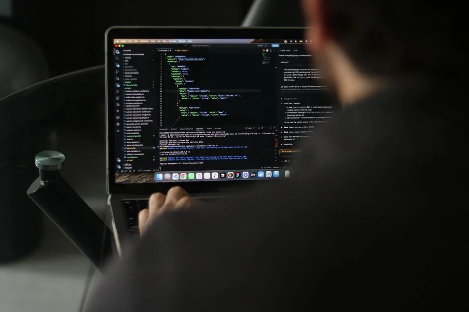 Une tablette affichant un site web financier, à côté d’un clavier blanc et d’une souris. Parfait pour des images de stock sur le thème de la technologie.